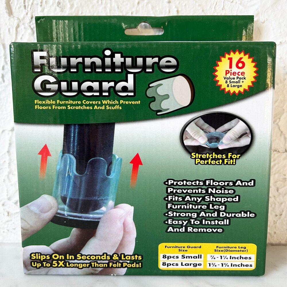 Furniture Guard Flexible Furniture Leg Covers 16 Pieces 8 Small+8 Large - Tekno